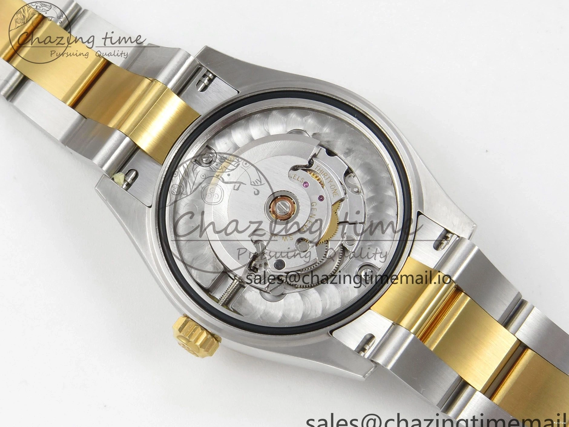 MiroTime 0511 DateJust 31 278383RBR THBF 1:1 Best Edition 904L Steel White Roman Dial Diamonds Bezel on SS YG Oyster Bracelet HZ Cal. Minimalist 44